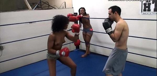  Femdom Boxing Beatdowns - Wimp Gets Dominated